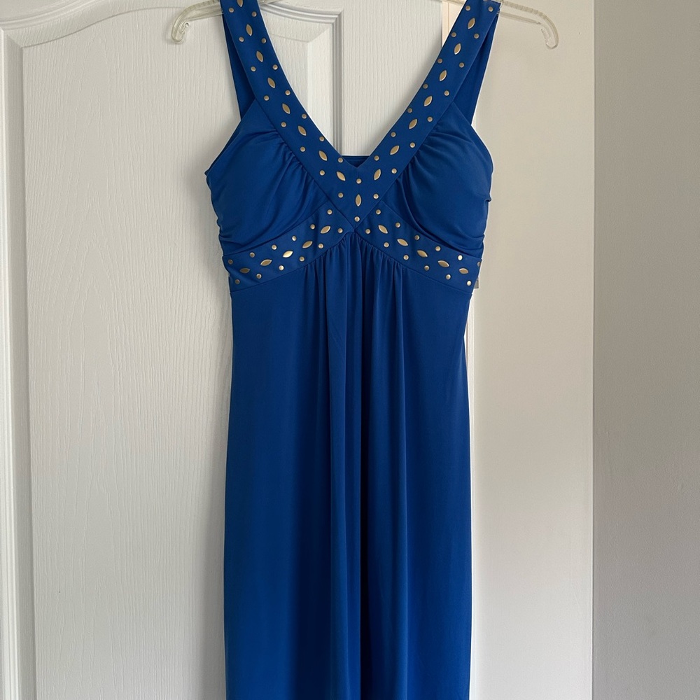 Style & Co. studded V neck sleeveless dress